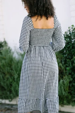 Jordyn Smocked Gingham Dress