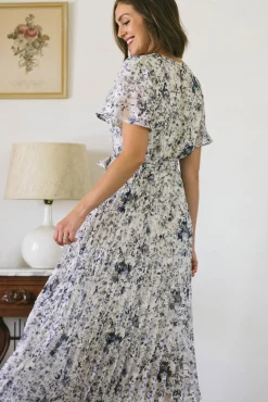 Julien Pleated Floral Dress