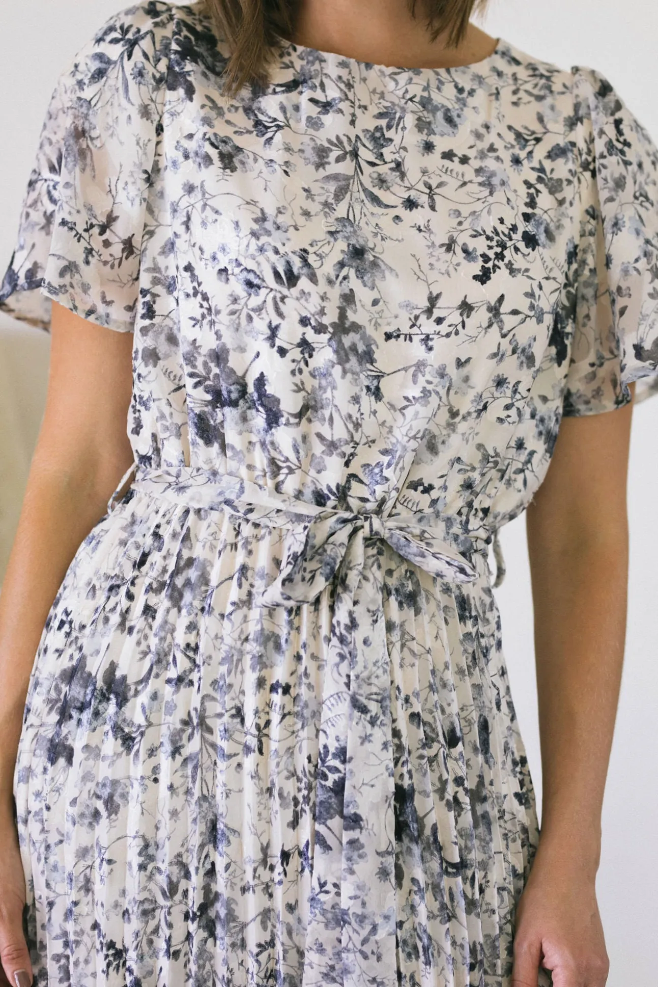 Julien Pleated Floral Dress