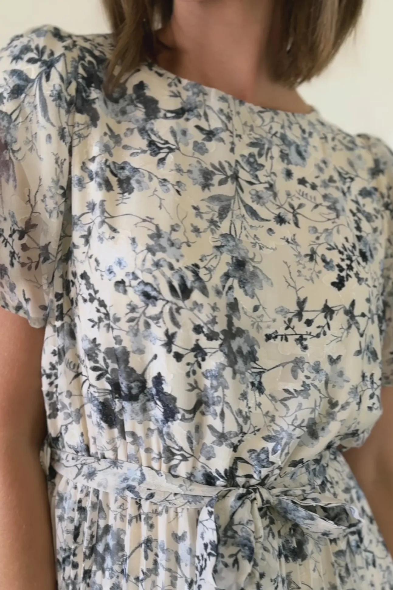 Julien Pleated Floral Dress
