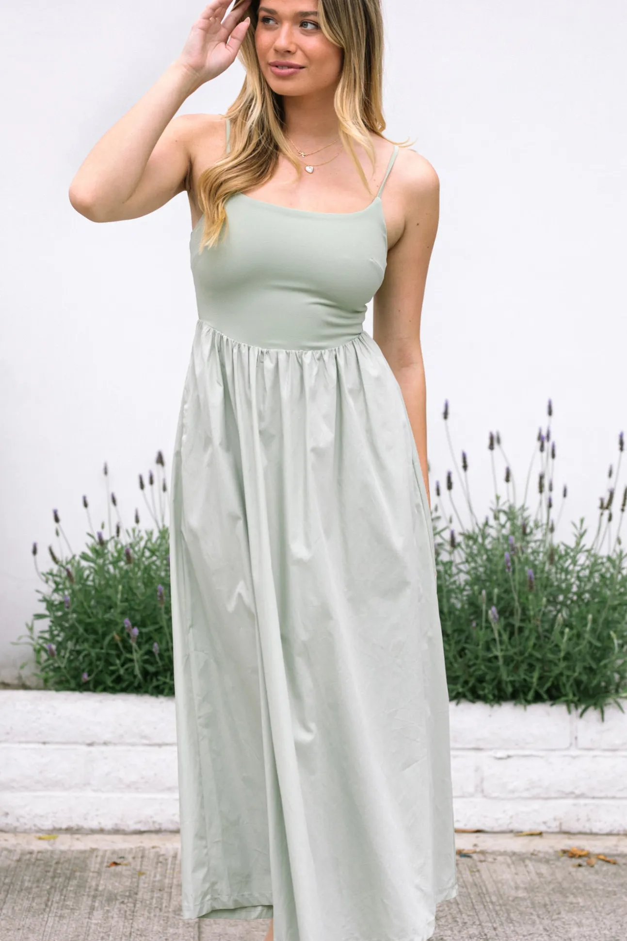 Kiana Poplin Mix Dress