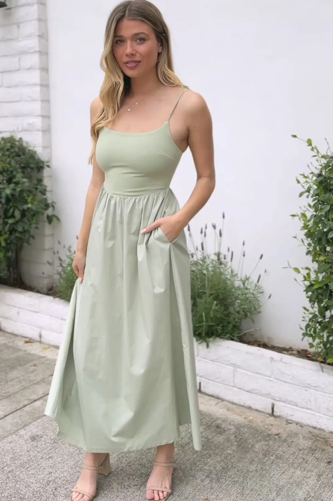 Kiana Poplin Mix Dress