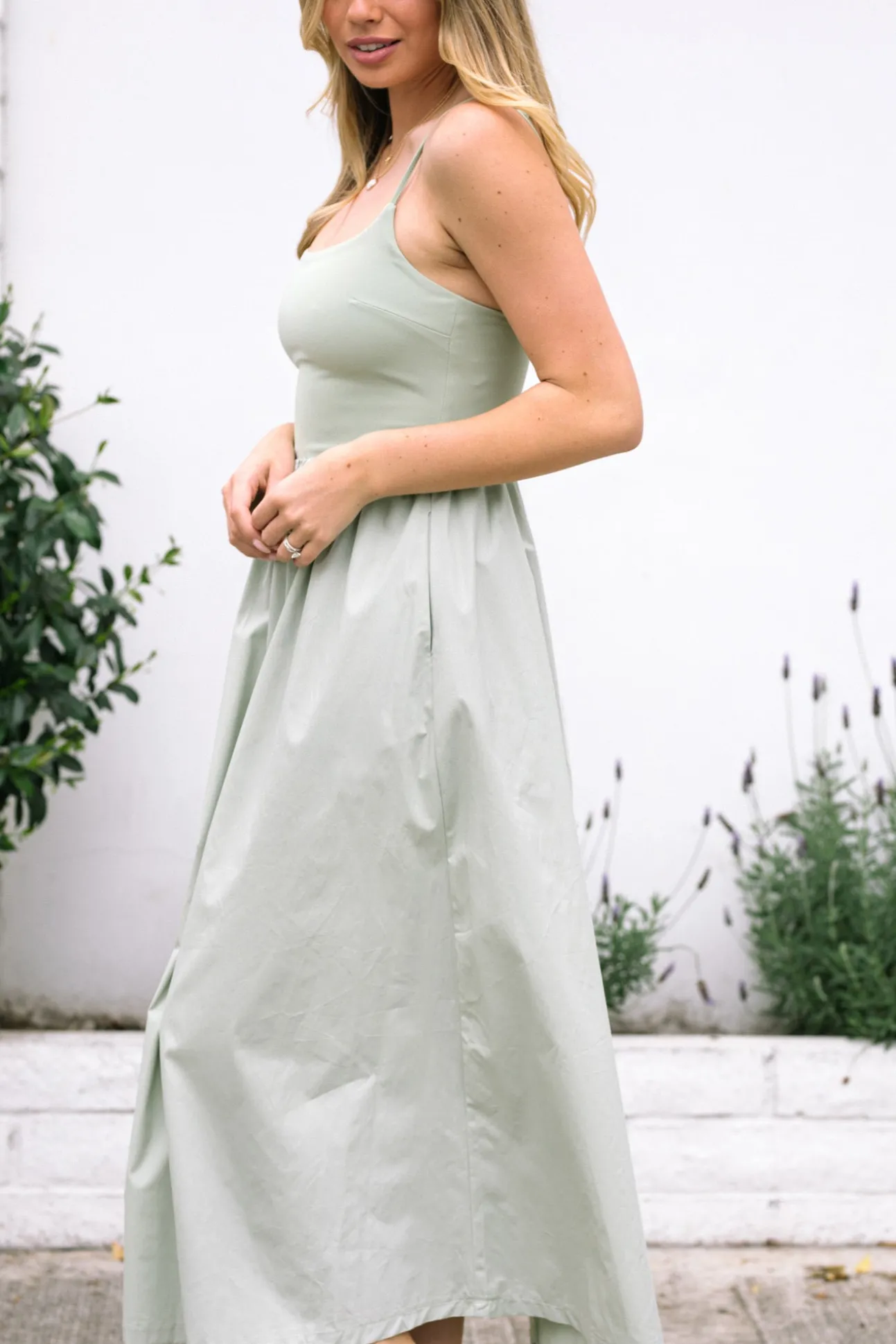 Kiana Poplin Mix Dress