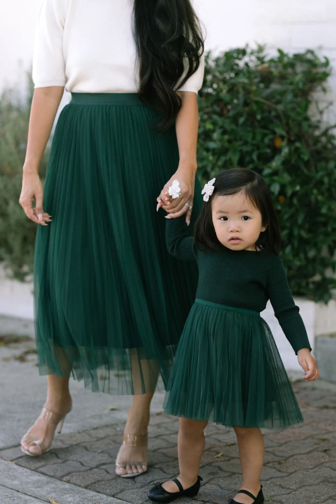 Kids Ribbed Tulle Dress