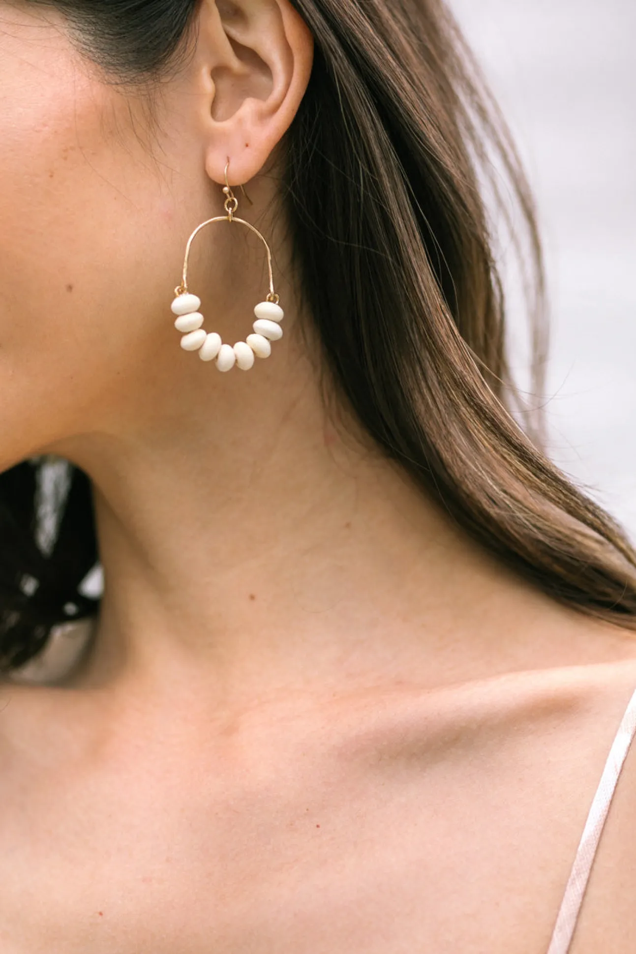 Kimberly Wooden Bead Earrings