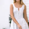 Lacey Embroidered Mini Dress