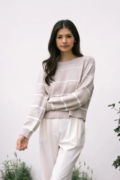 Loraine Striped Crewneck Sweater