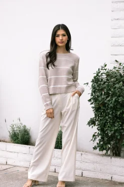 Loraine Striped Crewneck Sweater