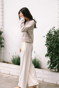 Loraine Striped Crewneck Sweater