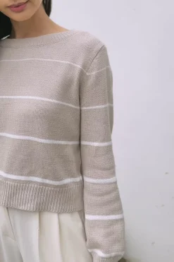 Loraine Striped Crewneck Sweater
