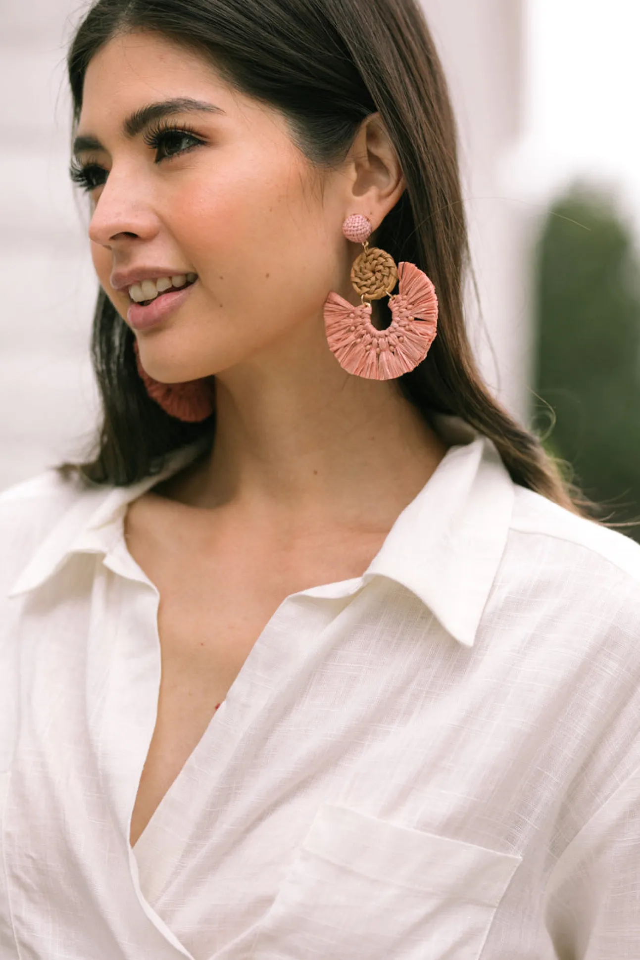 Lucia Raffia Tassel Earrings