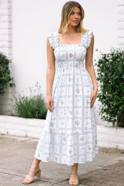 Madison Smocked Midi Dress