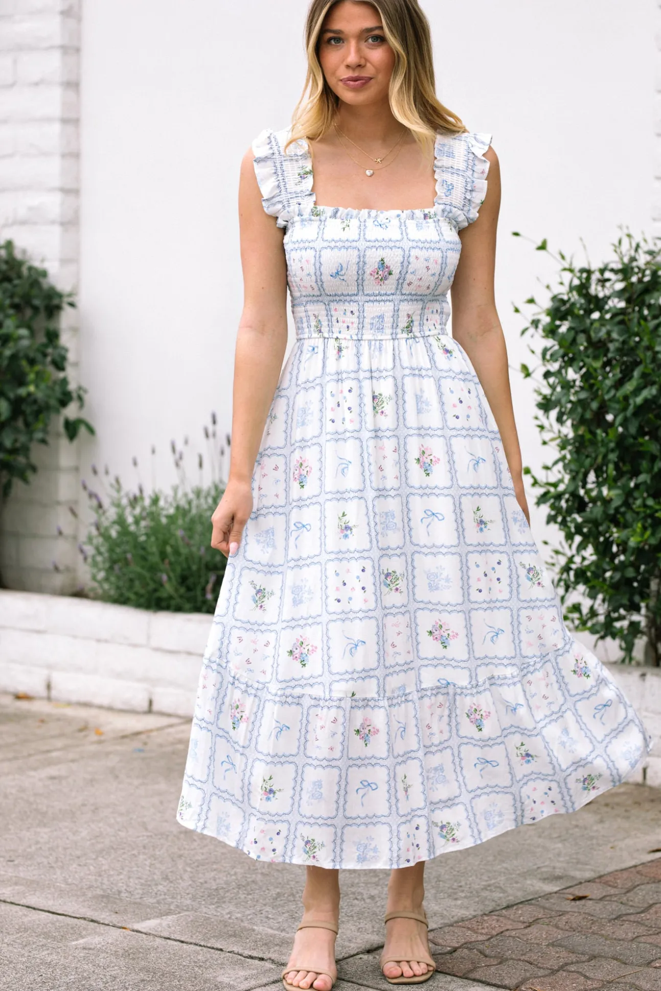 Madison Smocked Midi Dress