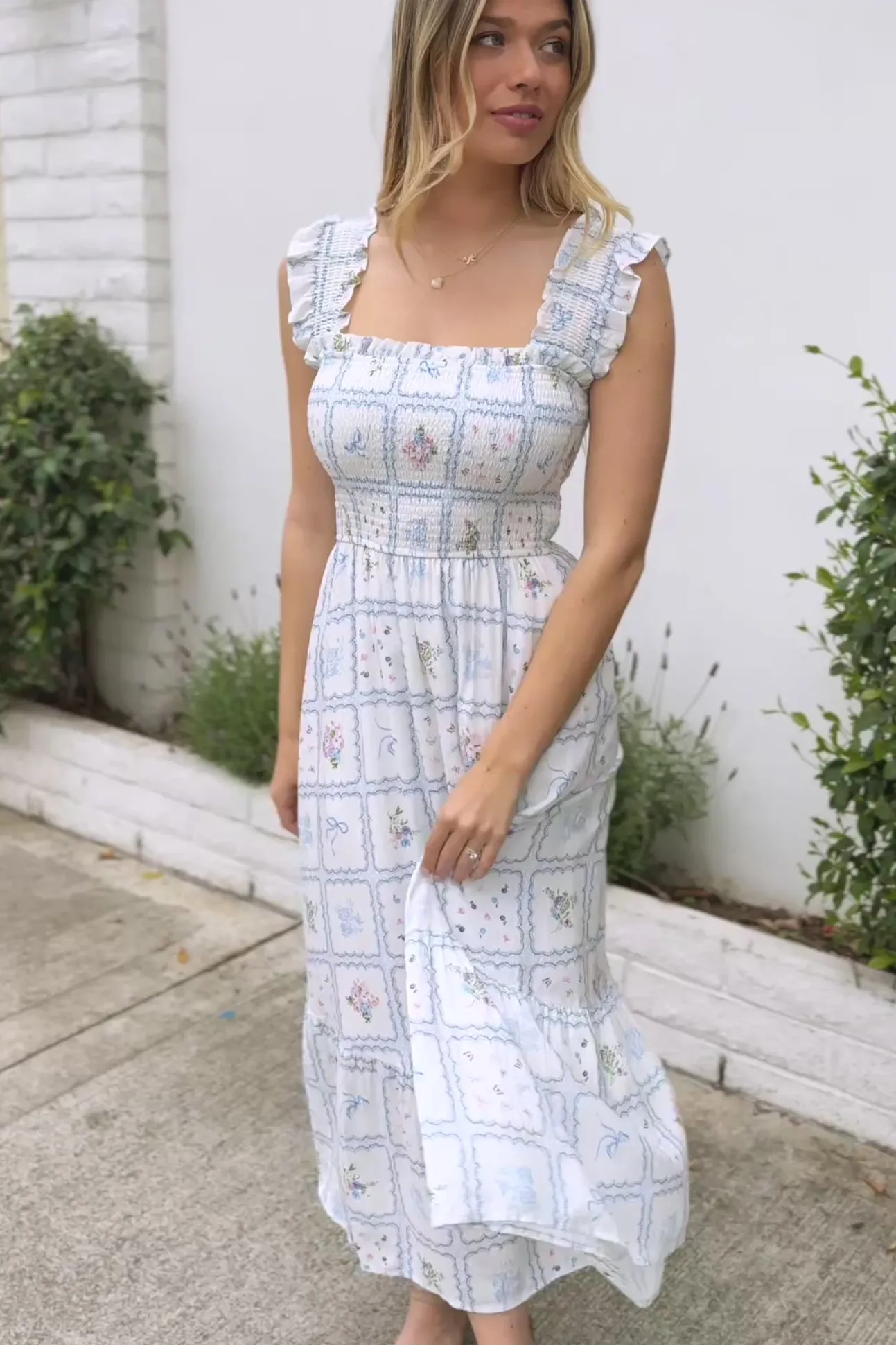 Madison Smocked Midi Dress