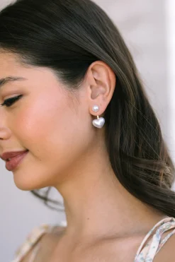 Margot Heart Jacket Earrings