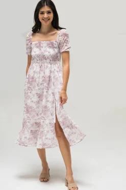 Marie Smocked Midi Dress