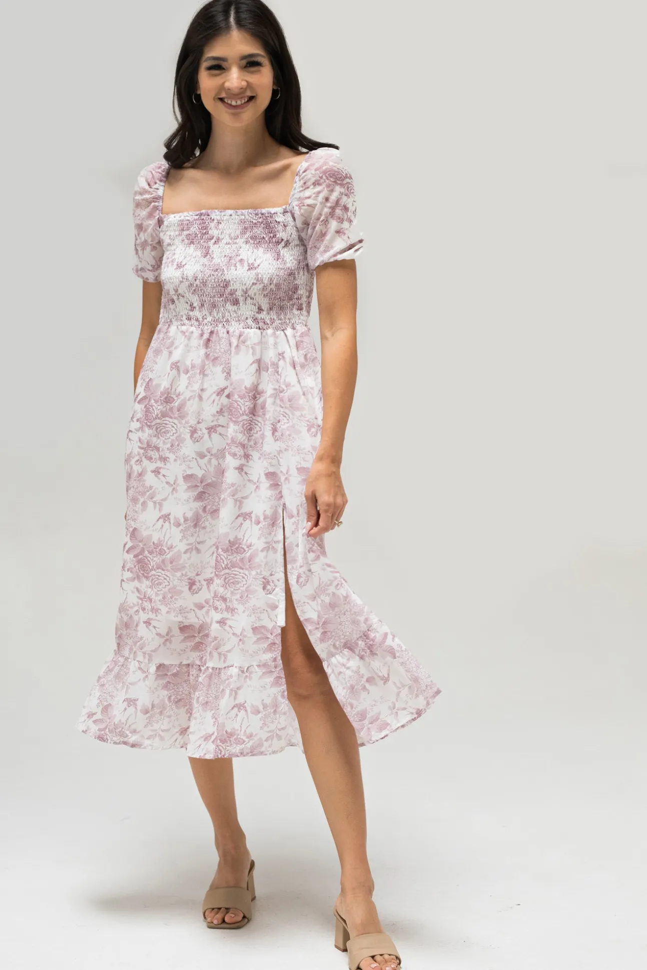 Marie Smocked Midi Dress