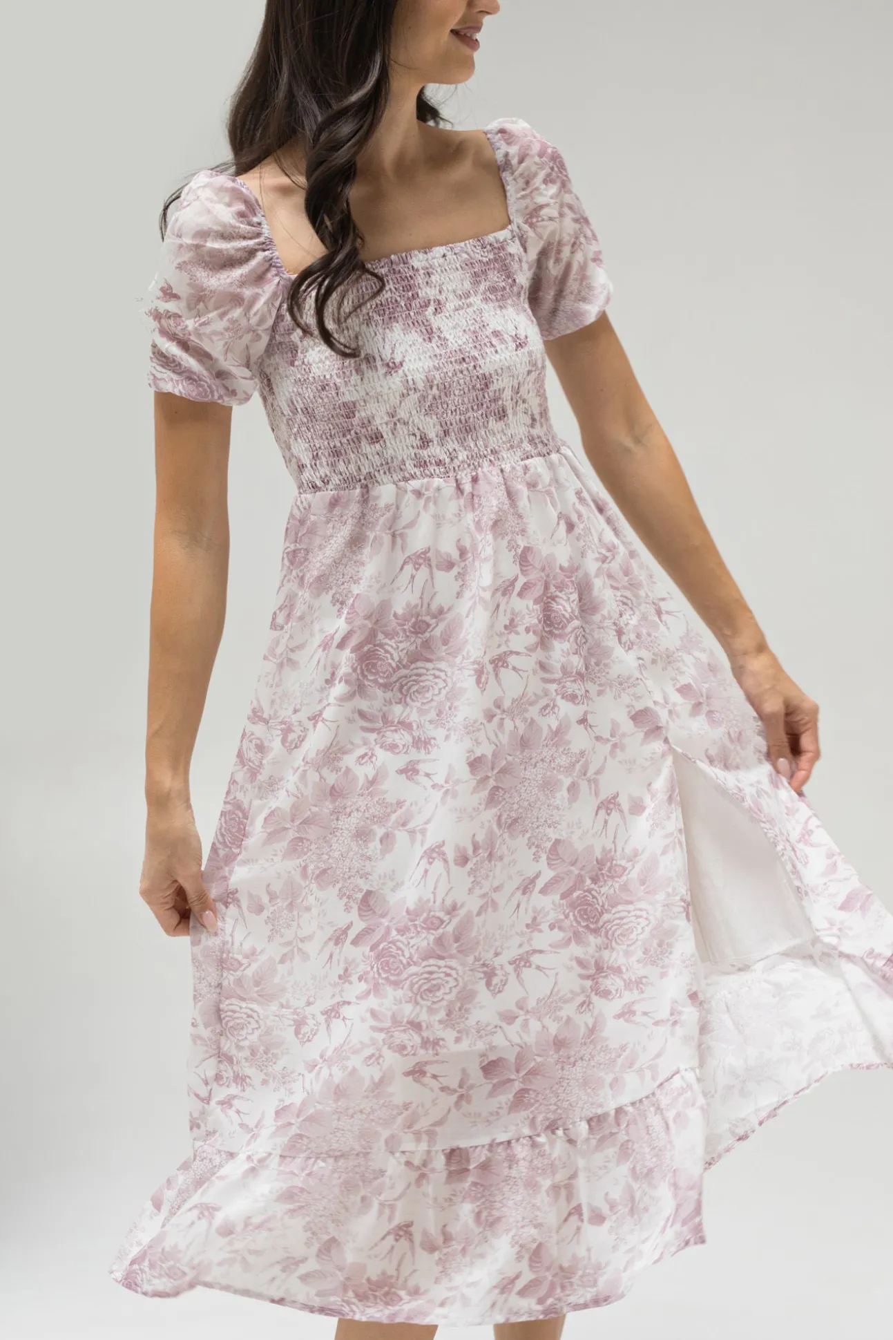 Marie Smocked Midi Dress