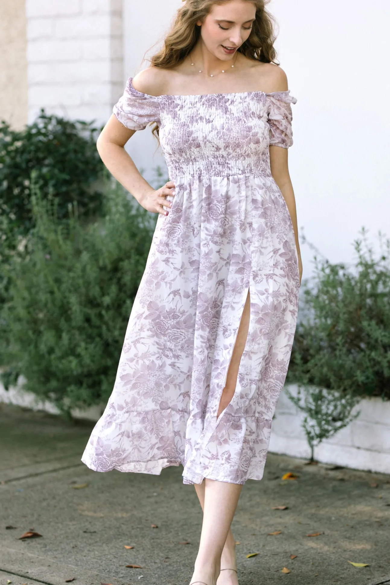 Marie Smocked Midi Dress