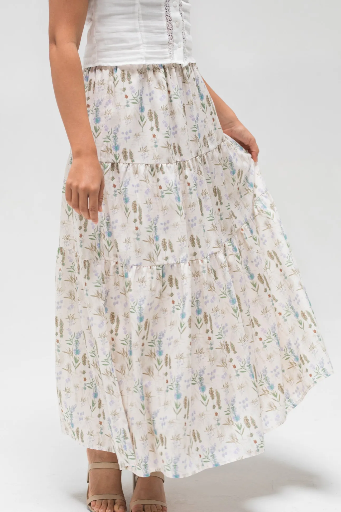 Marla Floral Tiered Skirt