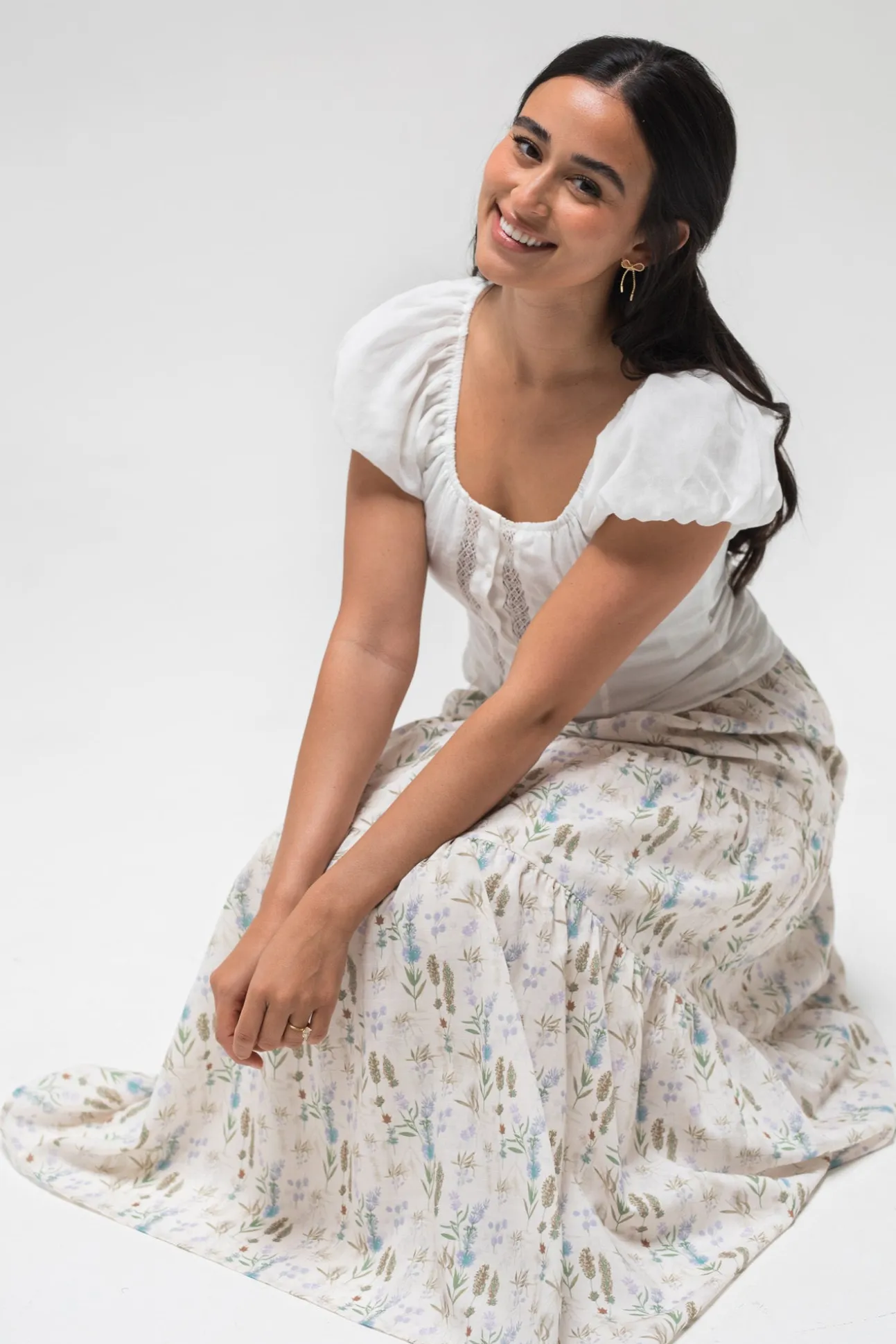 Marla Floral Tiered Skirt