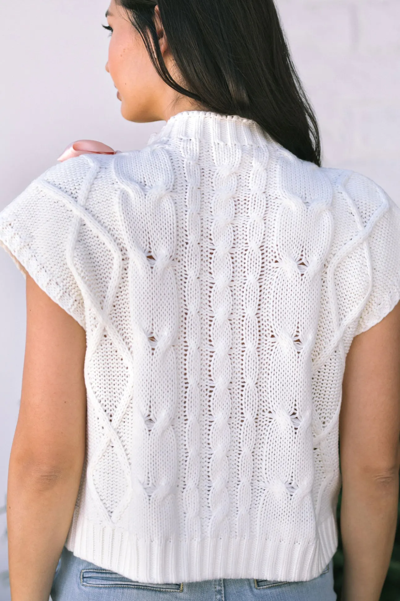 Martha Bow Cable Knit Top