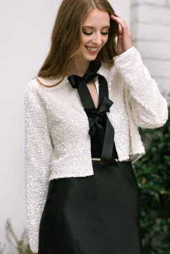 Monique Sequin Bow Jacket