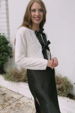Monique Sequin Bow Jacket