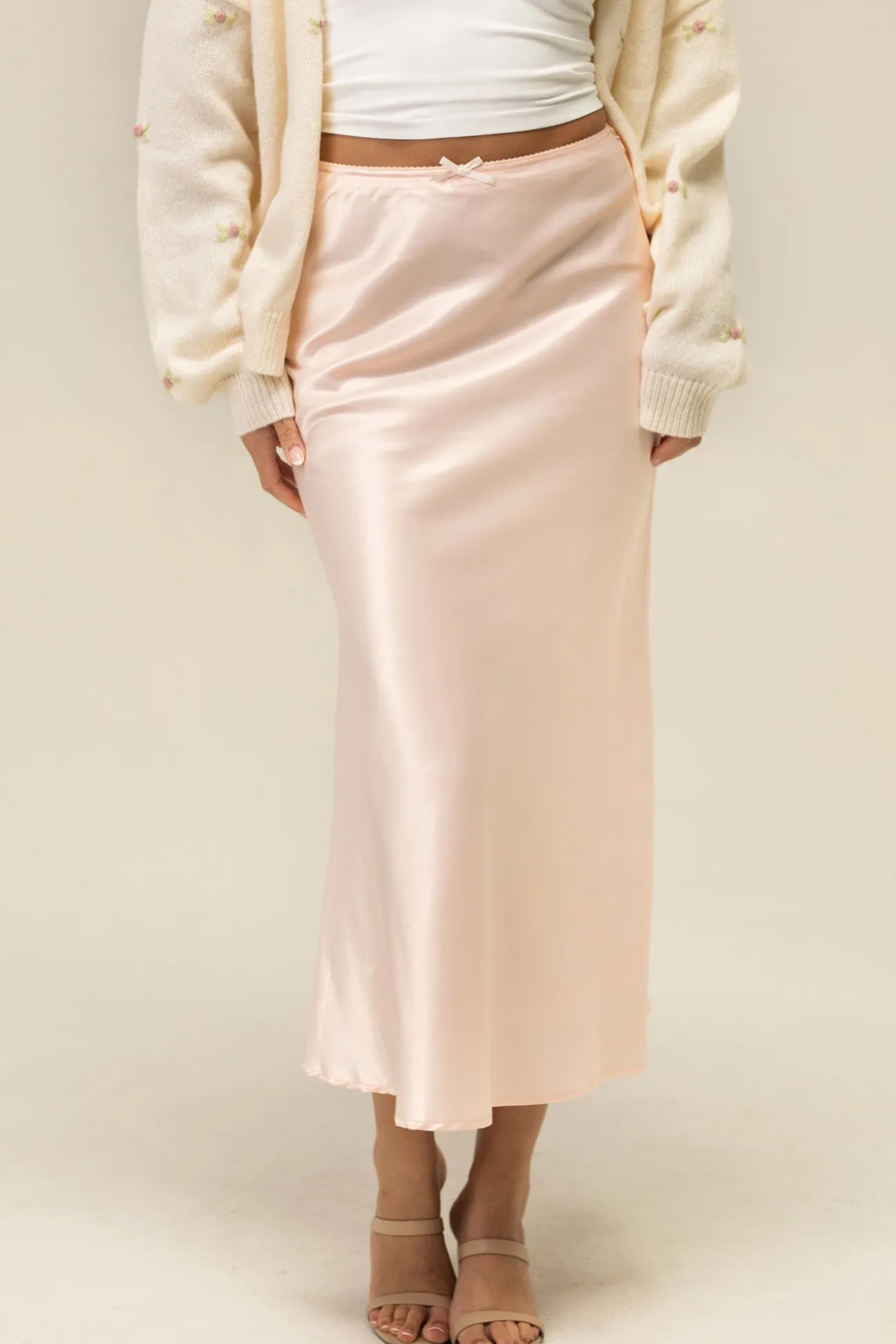 Monroe Satin Slip Skirt