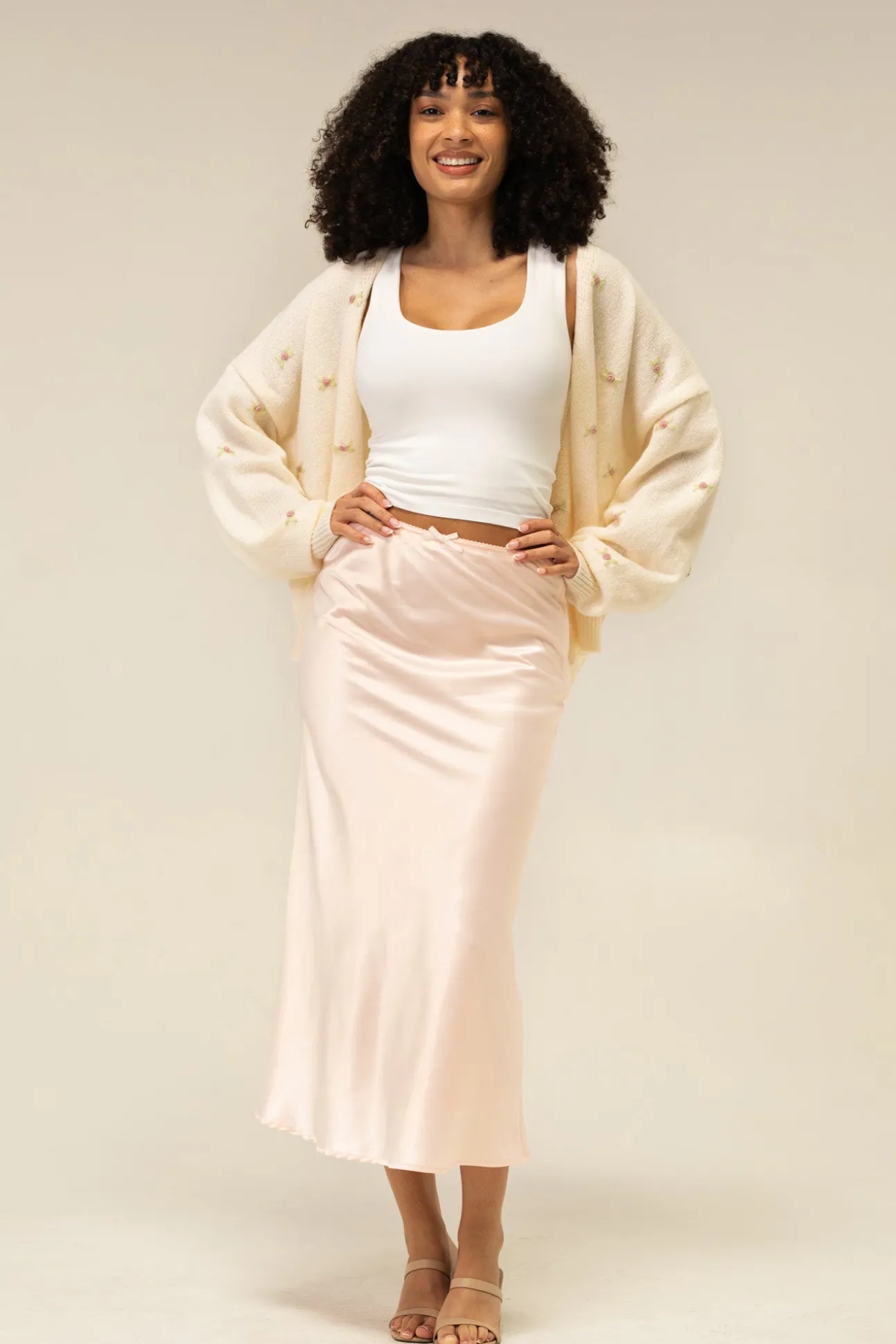 Monroe Satin Slip Skirt