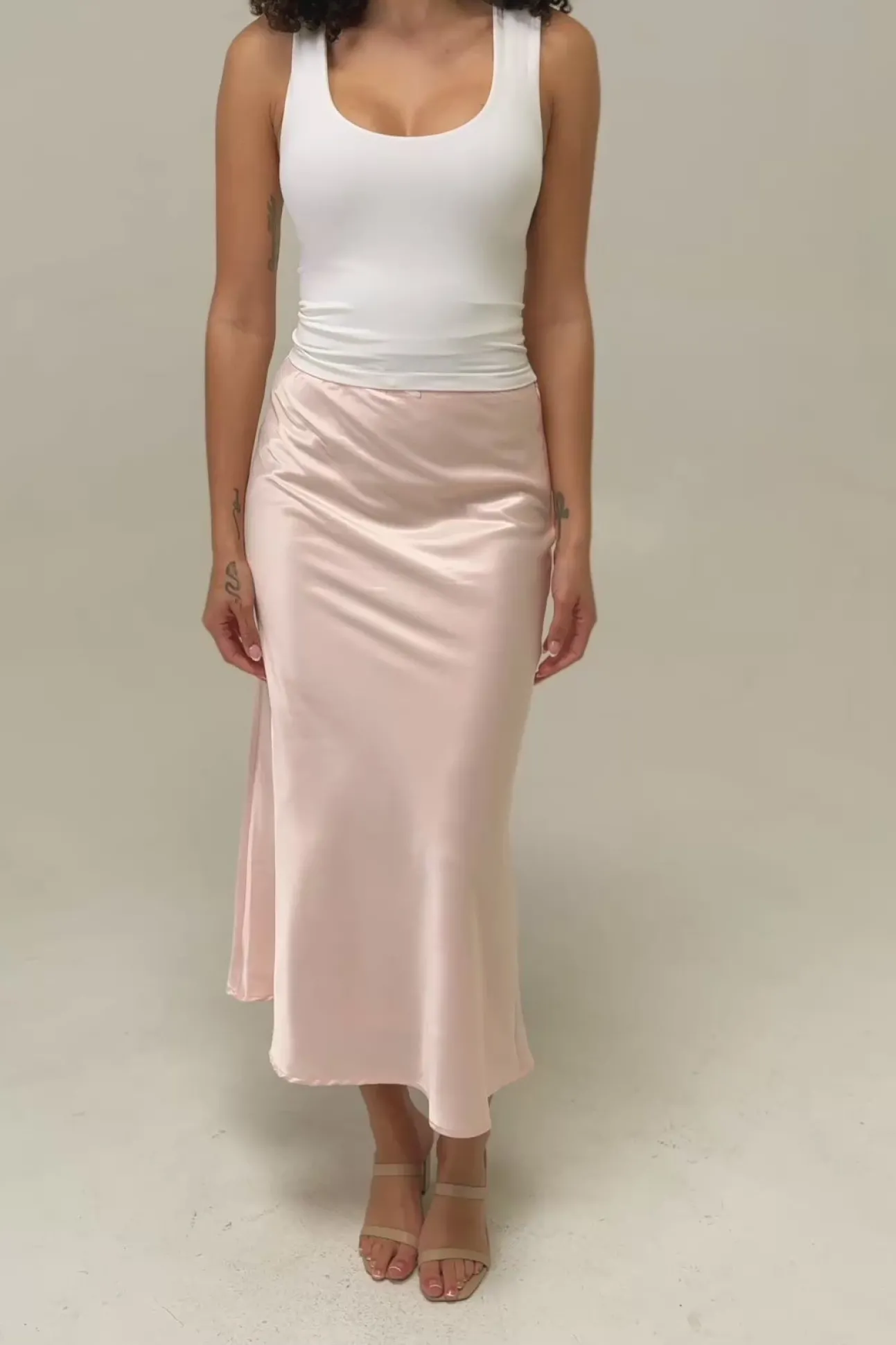 Monroe Satin Slip Skirt