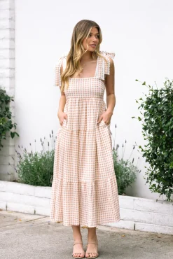 Paula Gingham Tiered Dress