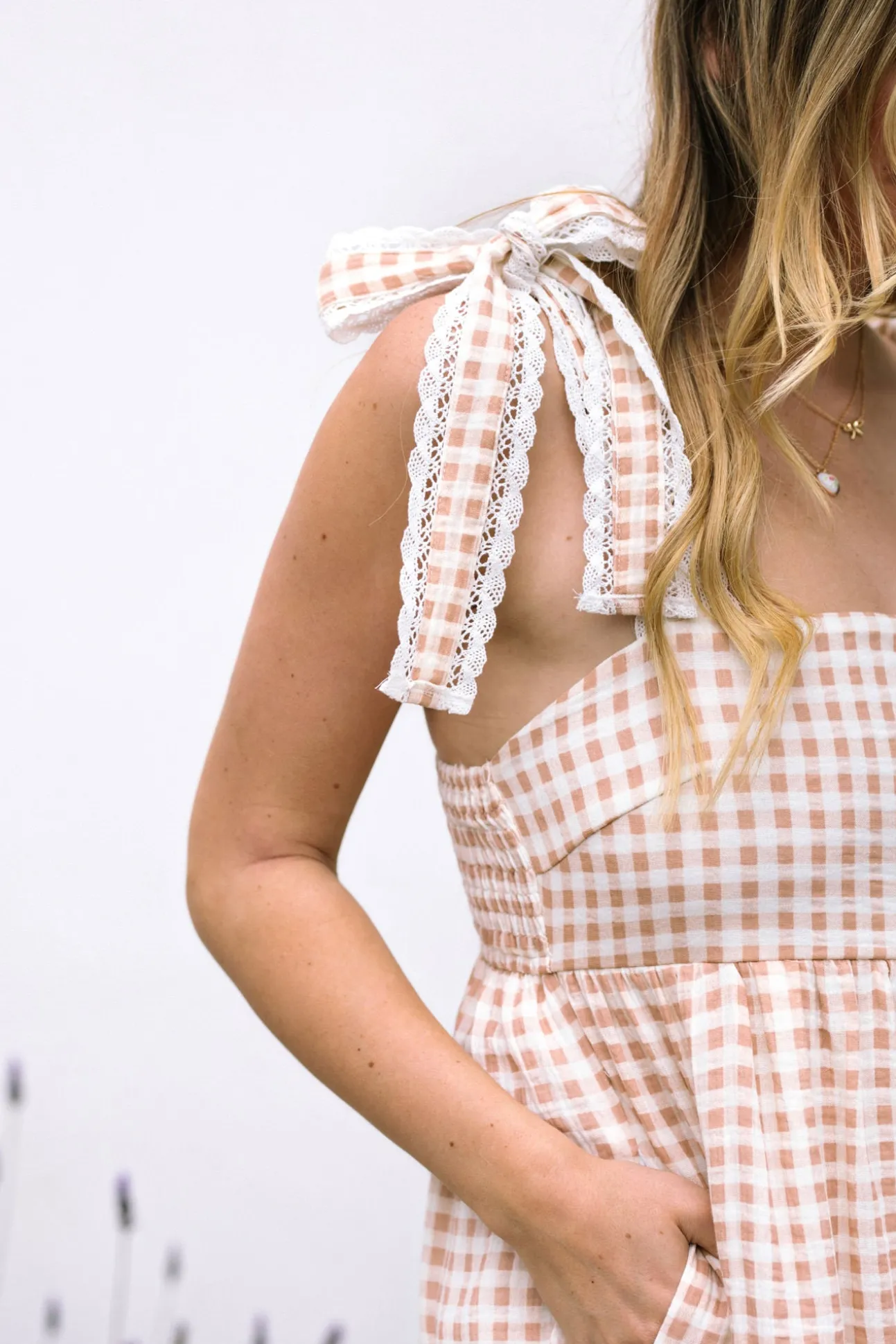 Paula Gingham Tiered Dress
