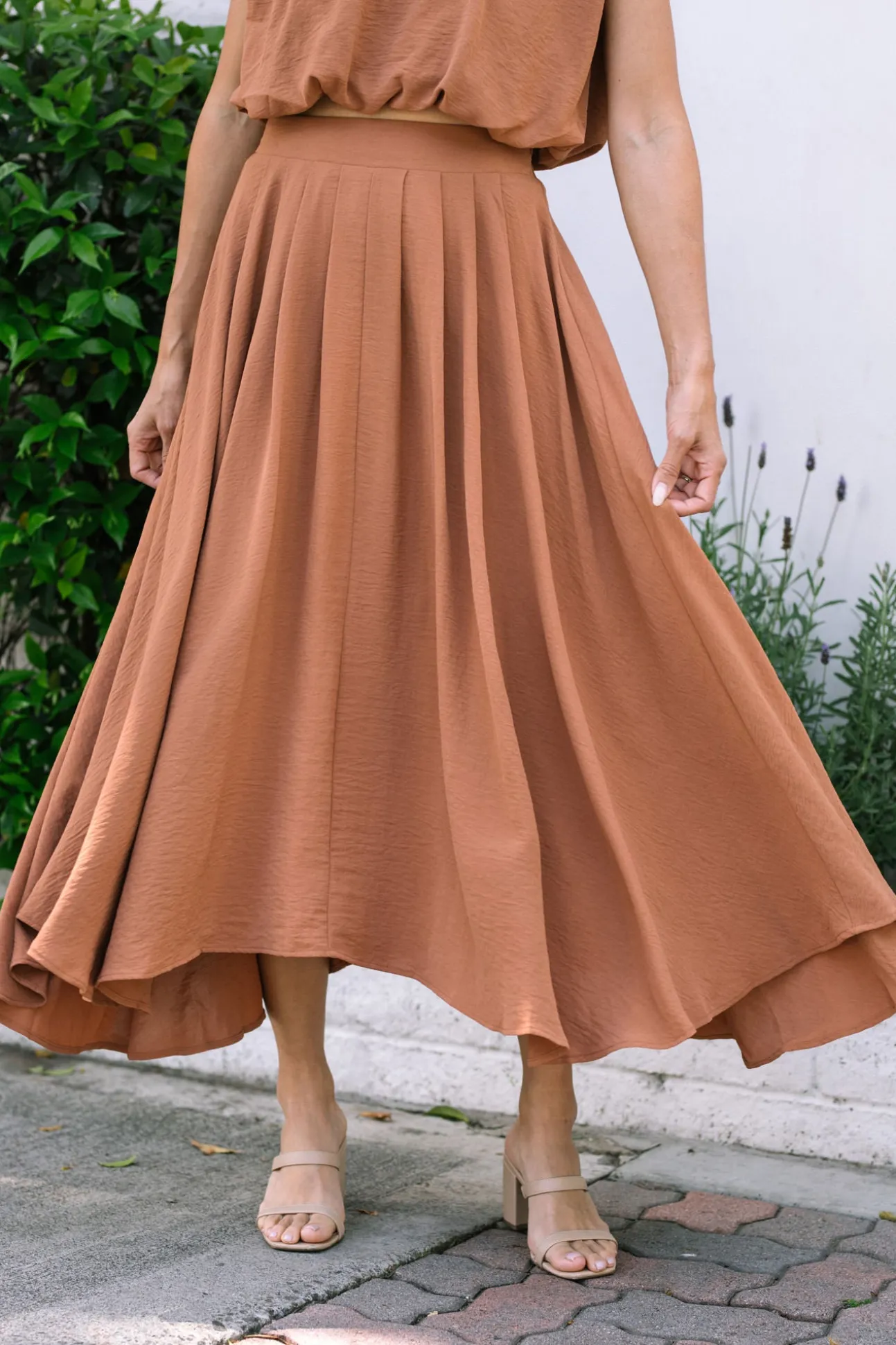 Robin Pleated Midi Skirt