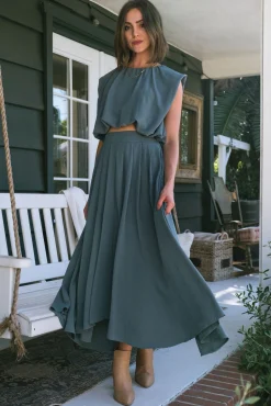 Robin Pleated Midi Skirt
