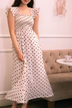 Rosario Dotted Midi Dress