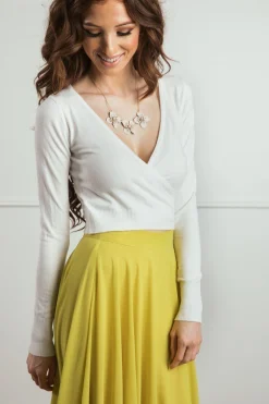 Rosette Surplice Sweater Top