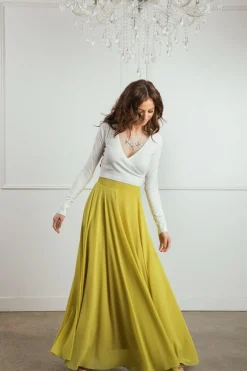 Rosette Surplice Sweater Top