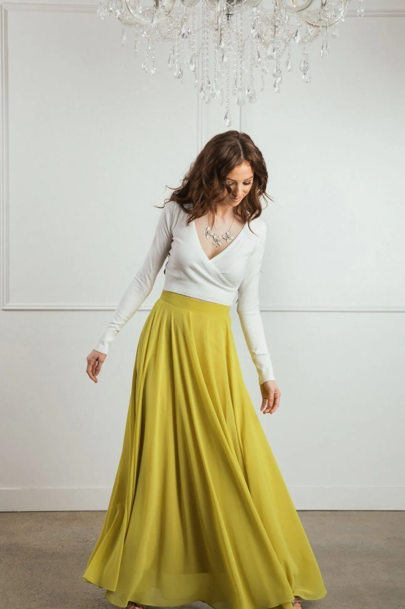 Rosette Surplice Sweater Top