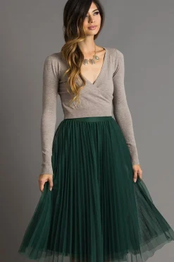 Rosette Surplice Sweater Top