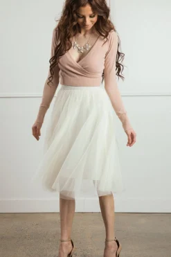 Rosette Surplice Sweater Top
