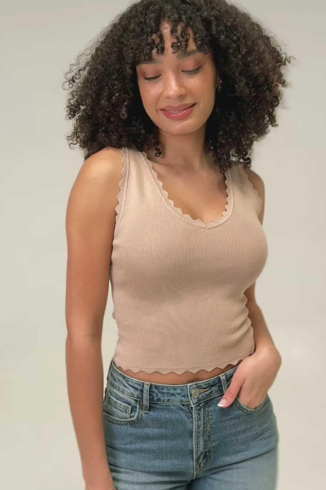 Rowan Scalloped Knit Tank