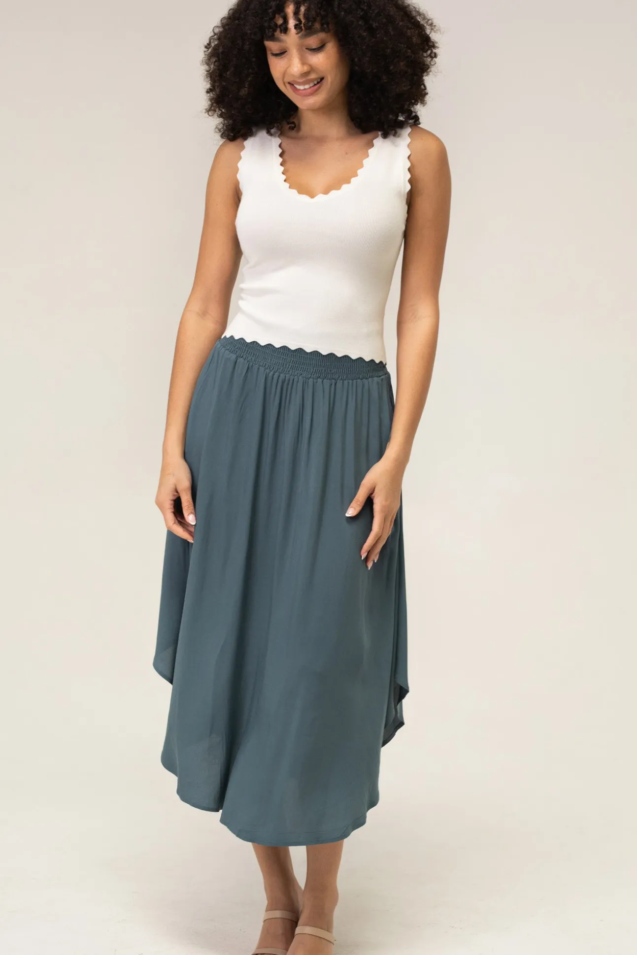 Rowan Scalloped Knit Tank