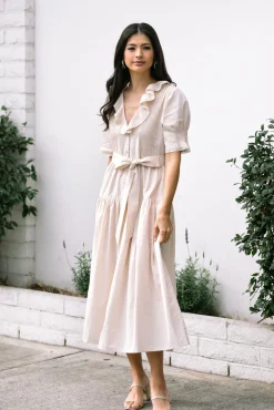 Ruth Ruffle Collared Dress