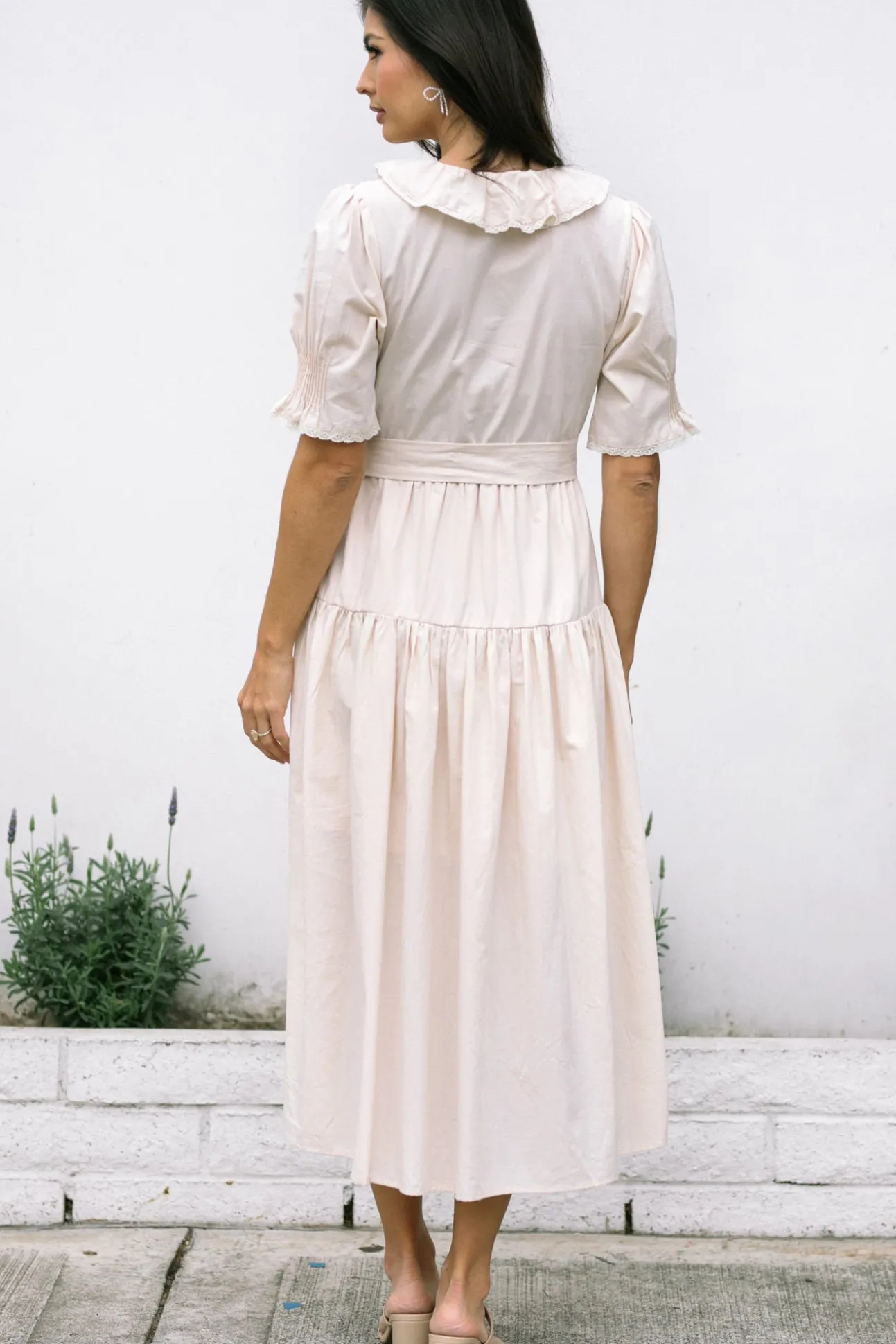 Ruth Ruffle Collared Dress