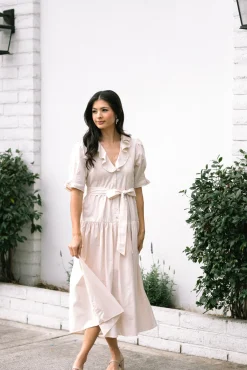Ruth Ruffle Collared Dress