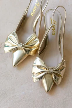 Silla Slingback Bow Heels