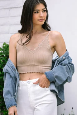 Tabitha Cropped Lace Cami