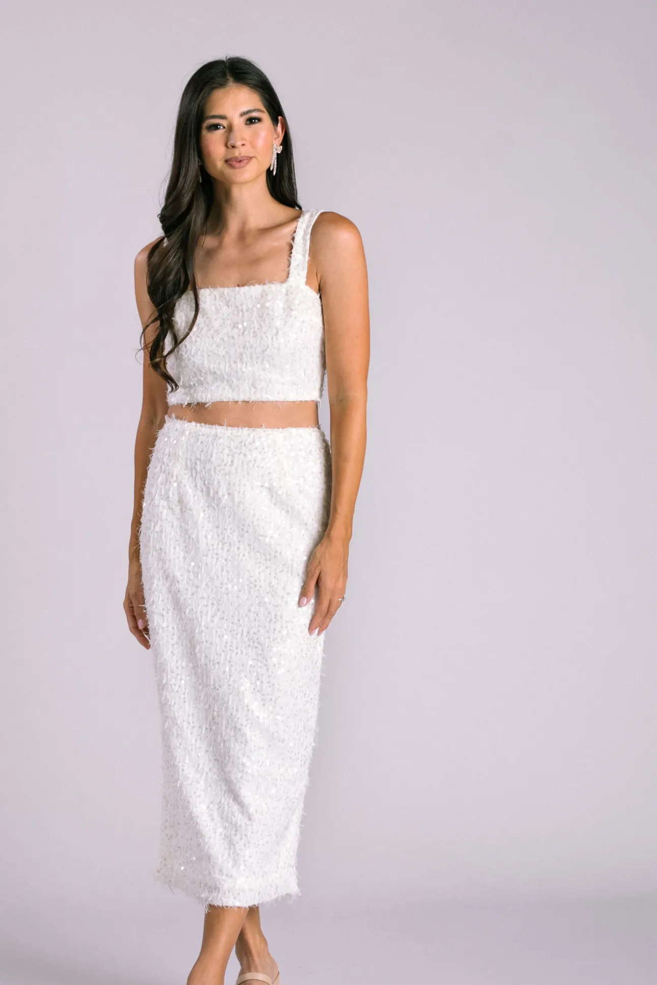 Taylor Feather Sequin Set