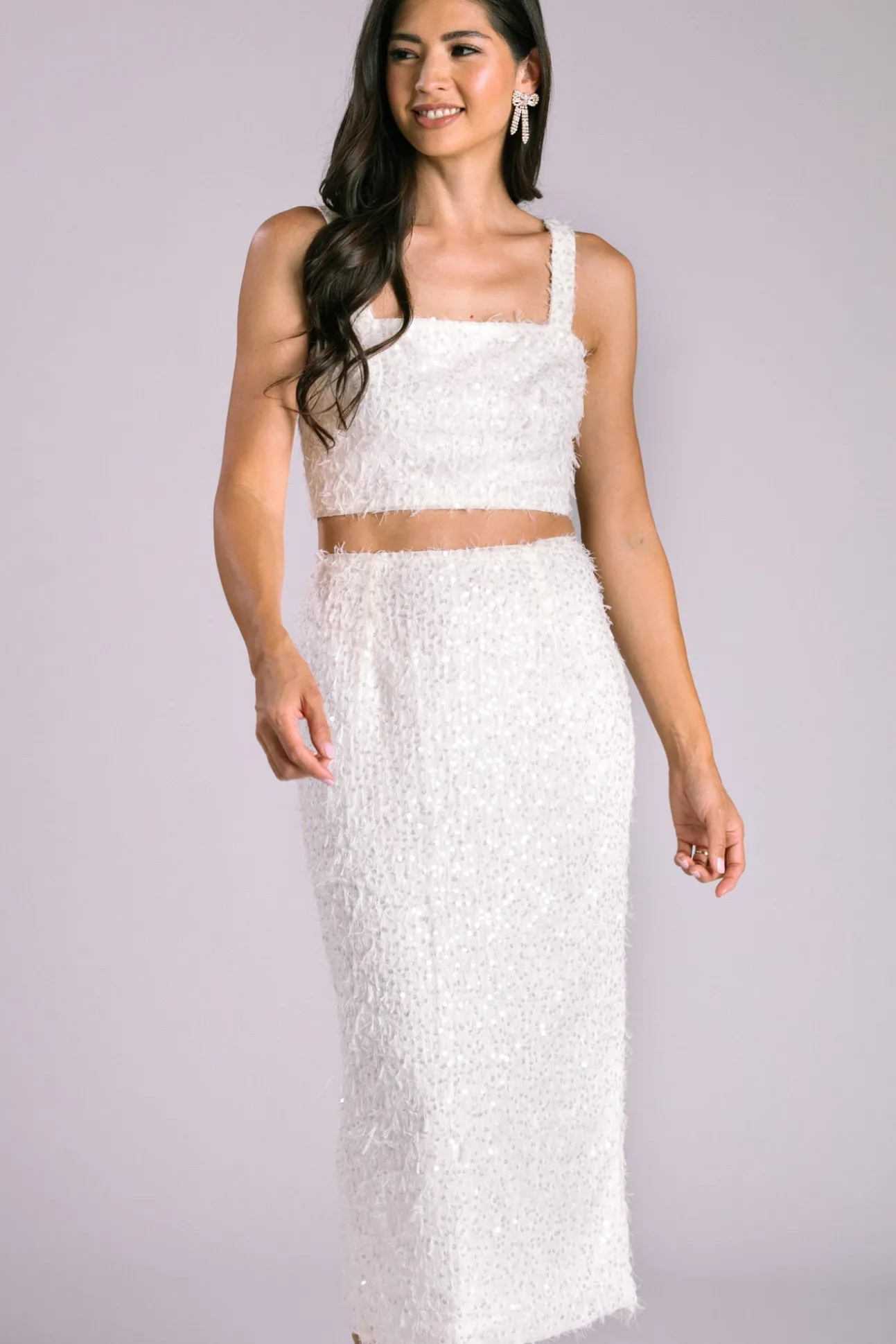 Taylor Feather Sequin Set